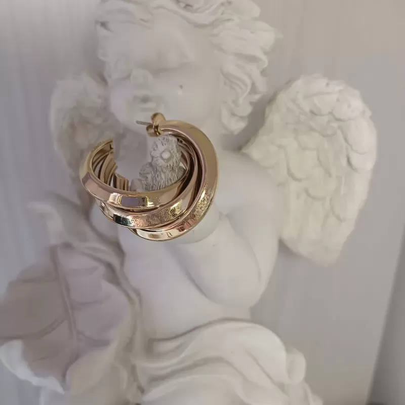 Orecchini Trilogy gold