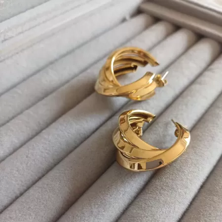 Orecchini Trilogy gold 2