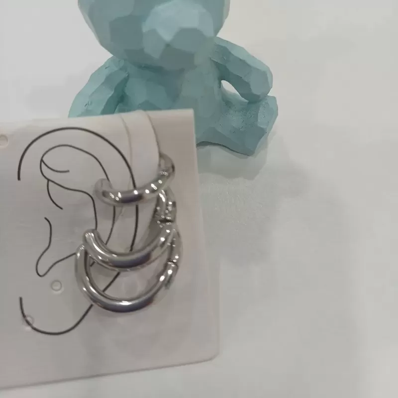 Tris di ear cuff silver