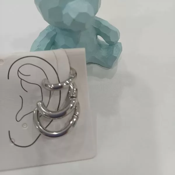 Tris di ear cuff silver