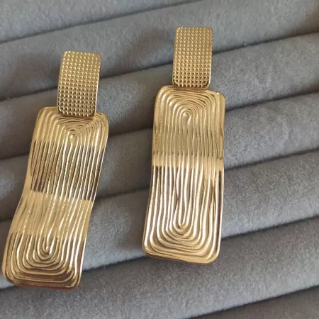 Orecchini Righe gold 2