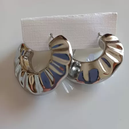 Orecchini plissé silver 2