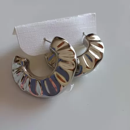 Orecchini plissé silver