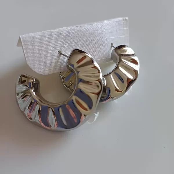 Orecchini plissé silver