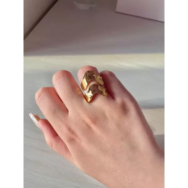 Anello onda gold