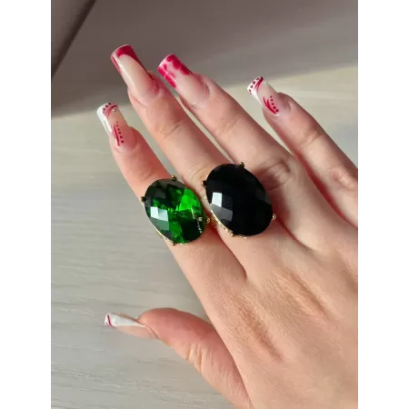 Anello pietra verde 2