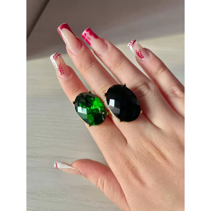 Anello pietra verde