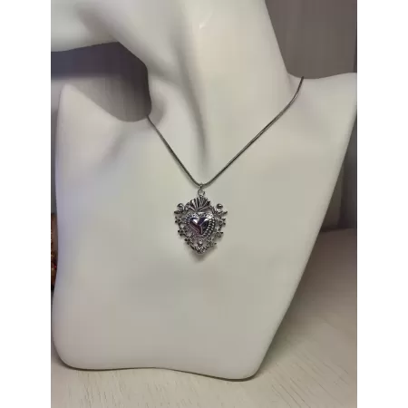 Collana sacro cuore modello 1 silver
