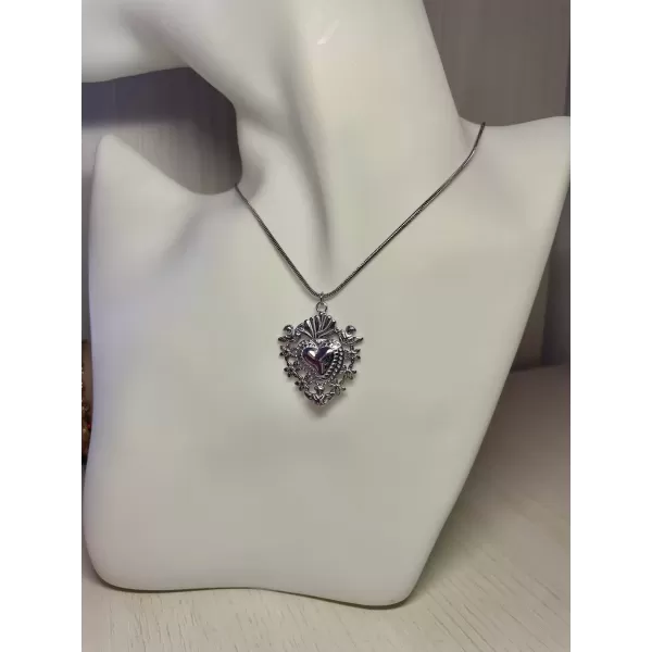 Collana sacro cuore modello 1 silver