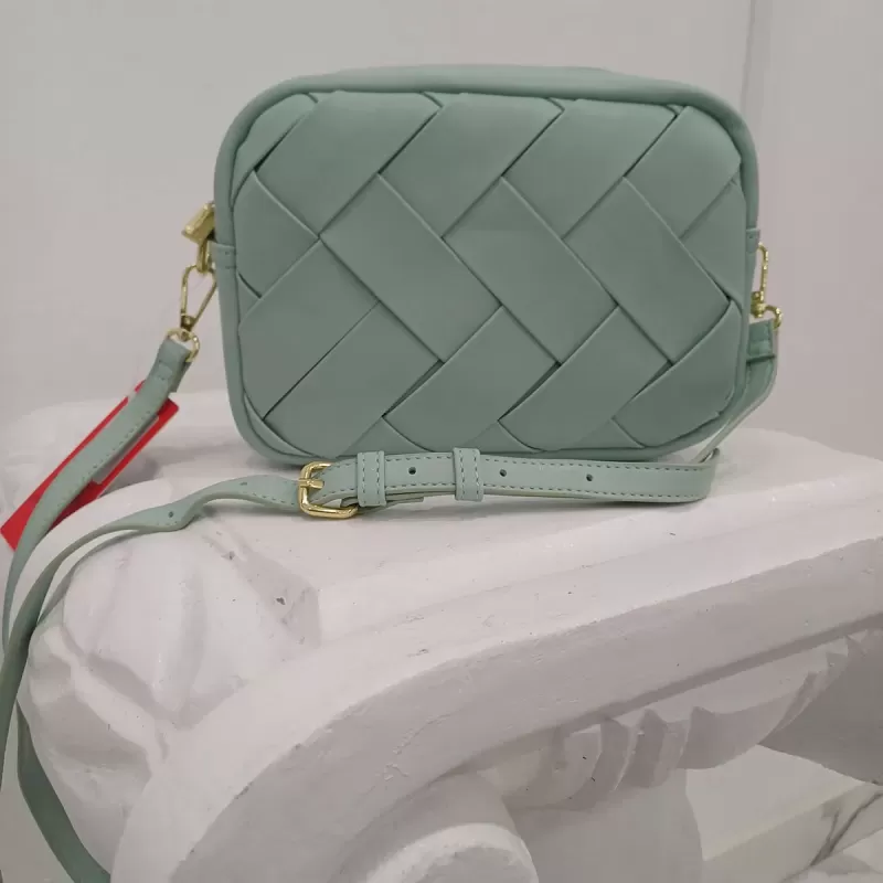 Borsa Pierre Cardin treccia menta
