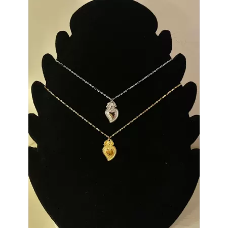 Collana sacro cuore modello 2 silver 2