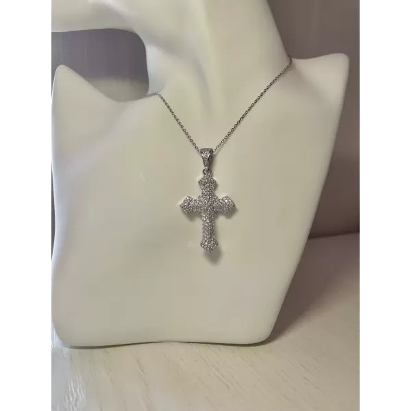 Collana croce lux silver