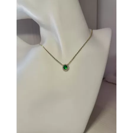 Collana punto luce verde
