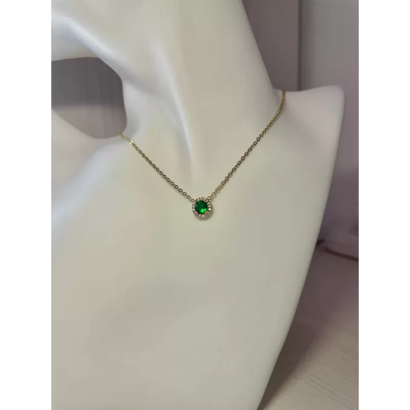 Collana punto luce verde