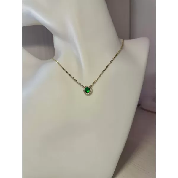 Collana punto luce verde