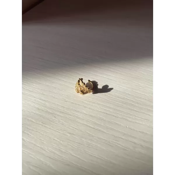 Ear cuff foglie di alloro gold