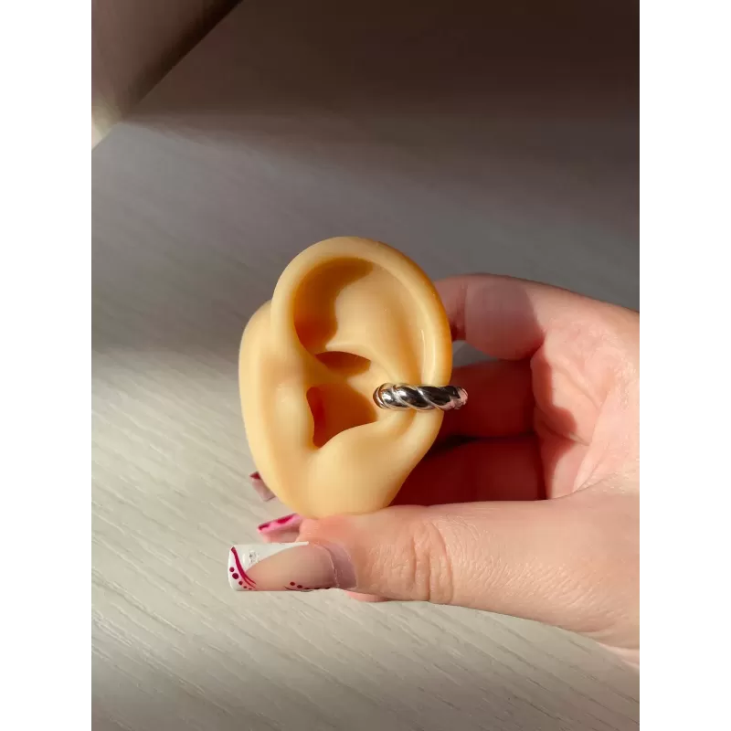 Ear cuff croissant silver