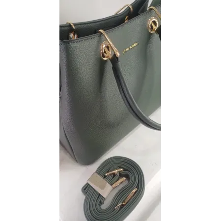 ELEGANCE VERDE BOSCO,MODELLO RIGIDO IN ECOPELLE MARTELLATO 2