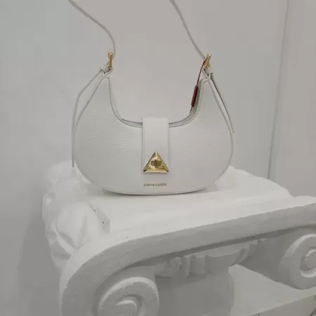 Borsa Pierre Cardin mezzaluna bianca