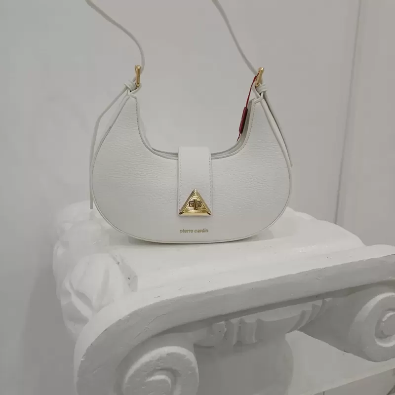 Borsa Pierre Cardin mezzaluna bianca