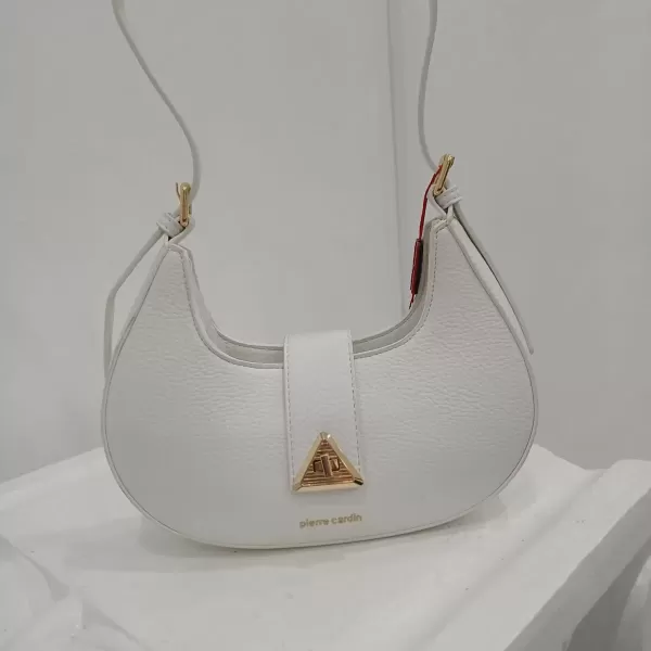 Borsa Pierre Cardin mezzaluna bianca