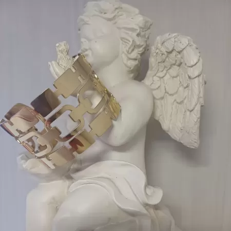 Bracciale rigido Catena in acciaio gold