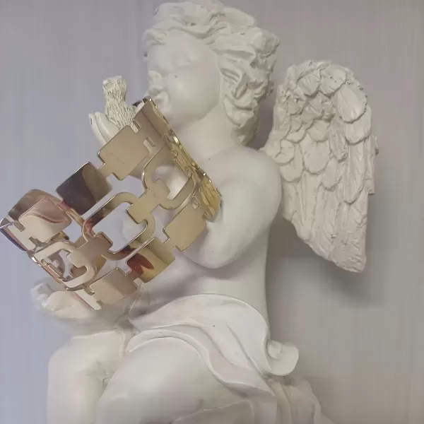 Bracciale rigido Catena in acciaio gold