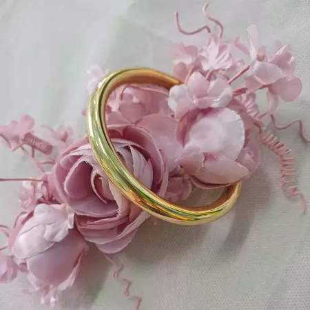 Bracciale rigido Cerchio in acciaio gold