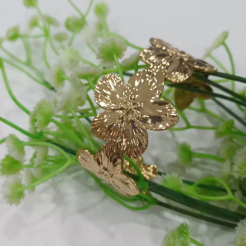Bracciale rigido Fiori gold