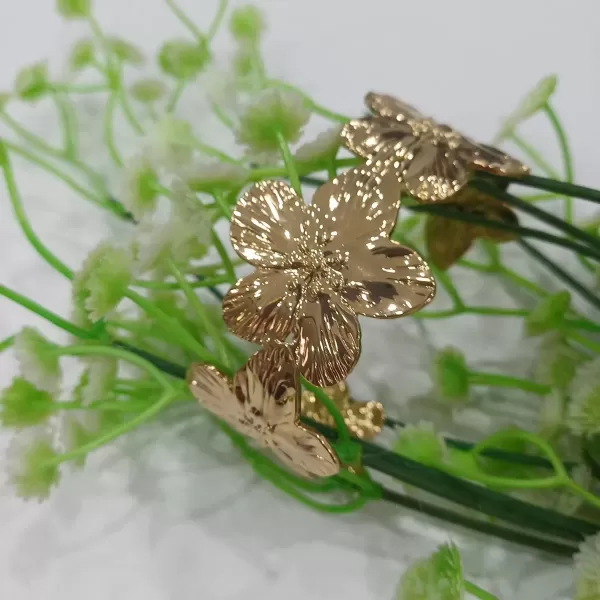 Bracciale rigido Fiori gold