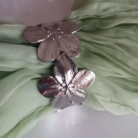 Bracciale rigido Fiori silver